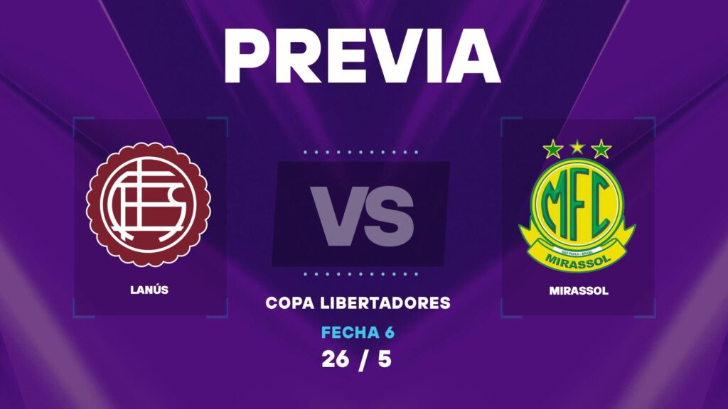 Lanús vs Mirassol FC | 26 de mayo de 2026 | Copa libertadores | 17:00