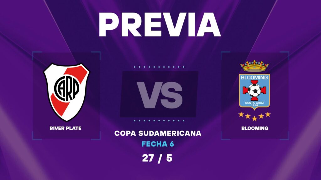 River Plate vs Blooming | 27 de mayo de 2026 | Conmebol sudamericana | 19:30