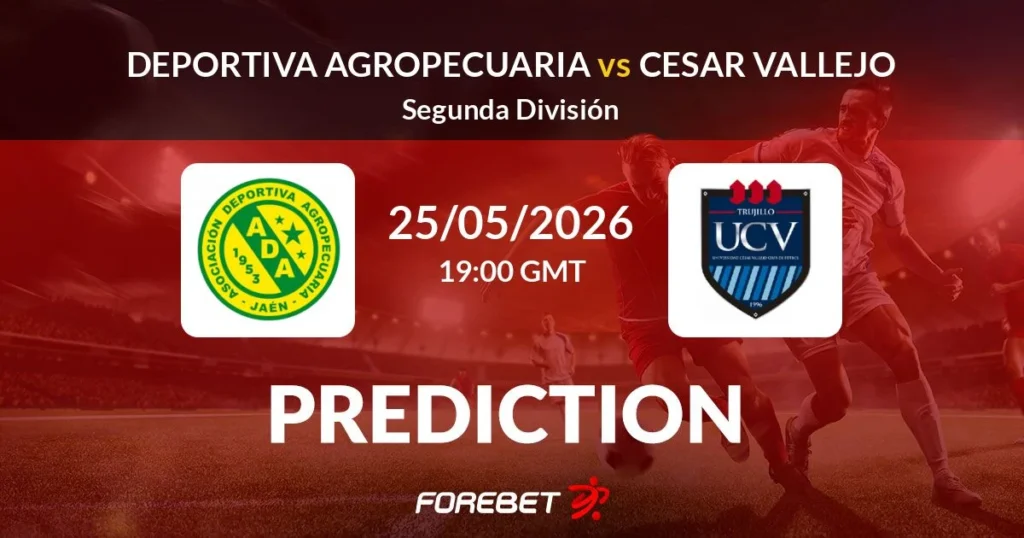 Deportiva Agropecuaria vs Univ. César Vallejo | 25 de mayo de 2026 | Liga 2 | 13:00