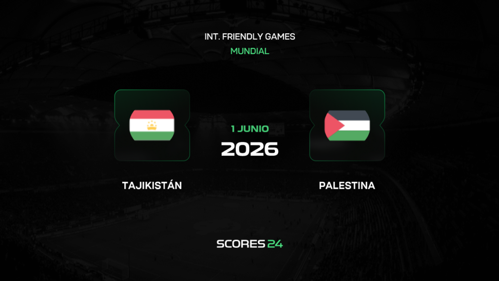 Tayikistán vs Palestina | 01 de Junio de 2026 | Amistosos selecciones | 08:00
