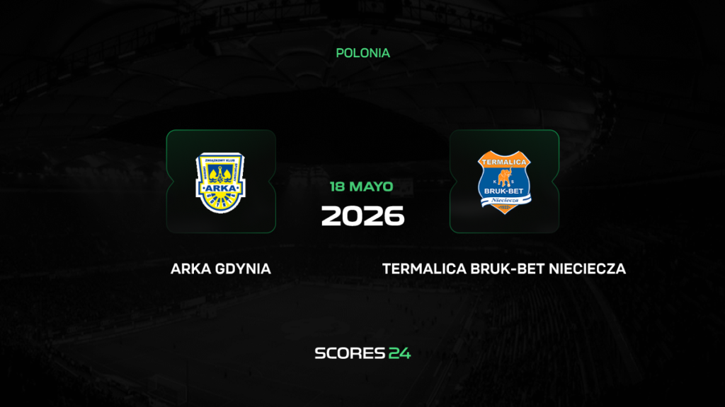 Arka Gdynia vs Termalica Nieciecza | 18 de mayo de 2026 | Liga polaca | 12:00