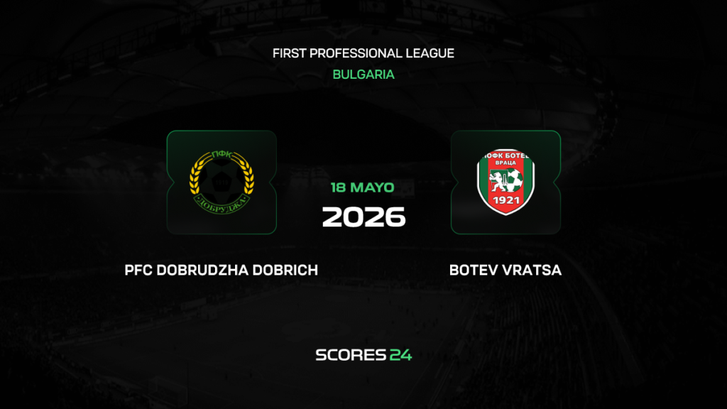 Dobrudzha Dobrich vs Botev Vratsa | 18 de mayo de 2026 | Liga bulgaria | 11:30