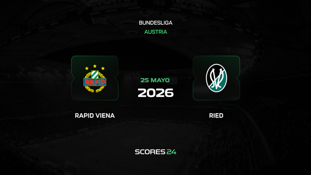 Rapid Wien vs SV Ried | 25 de mayo de 2026 | Bundesliga austria | 10:00