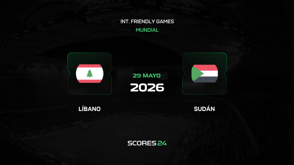 Líbano vs Sudán | 29 de mayo de 2026 | Amistosos selecciones | 11:00