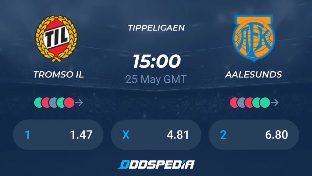 Tromsø IL vs Aalesunds FK | 25 de mayo de 2026 | Liga noruega | 10:00
