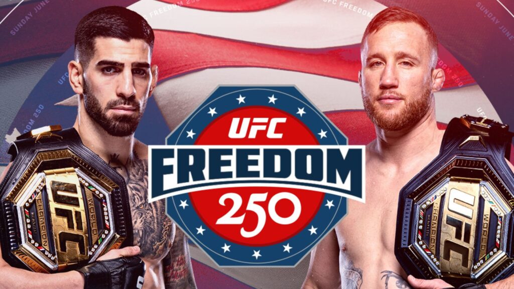 Lightweight – Ilia Topuria vs Justin Gaethje —  Dom 14/06/2026 —  21:00