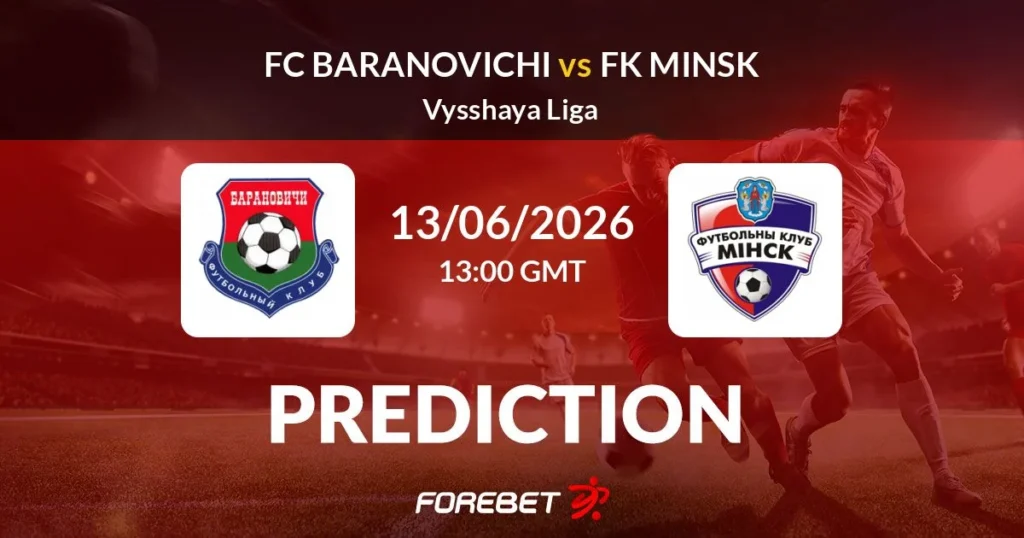 Baranovichi vs Minsk | 13 de Junio de 2026 | Liga bielorrusia | 07:00