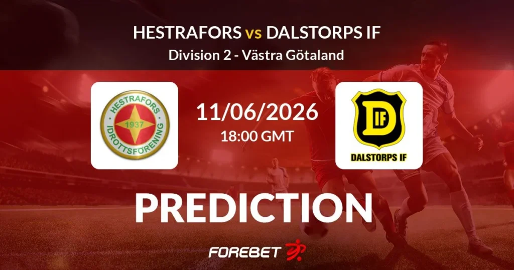 Hestrafors vs Dalstorps | 11 de Junio de 2026 | Cuarta suecia | 12:00
