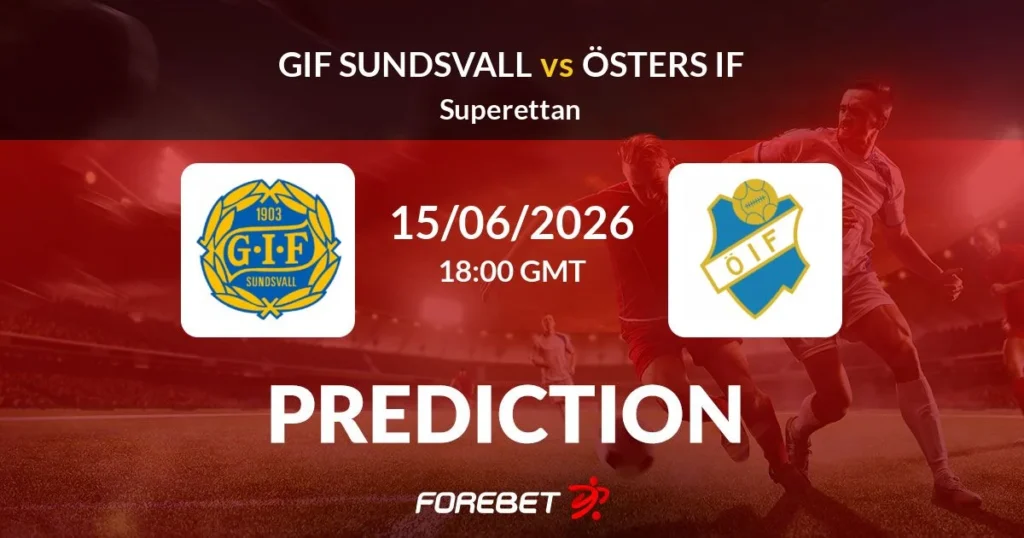 GIF Sundsvall vs Osters IF | 15 de Junio de 2026 | Segunda suecia | 12:00