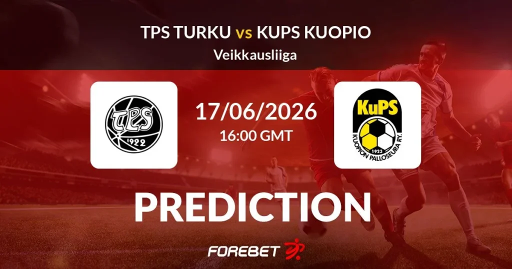 TPS vs KuPS Kuopio | 17 de Junio de 2026 | Liga finlandia | 10:00