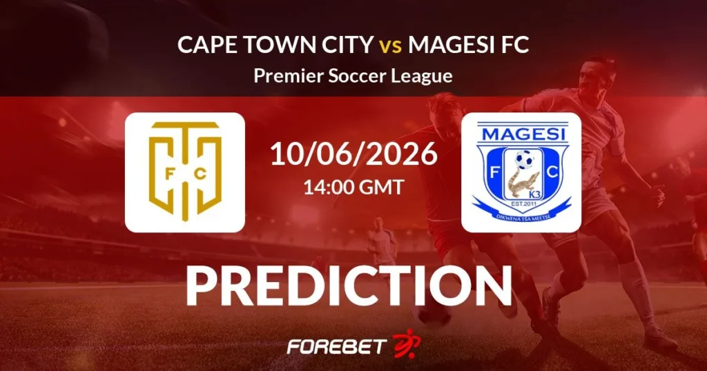 Cape Town City vs Magesi | 10 de Junio de 2026 | Liga sudafricana – play offs ascenso | 08:00