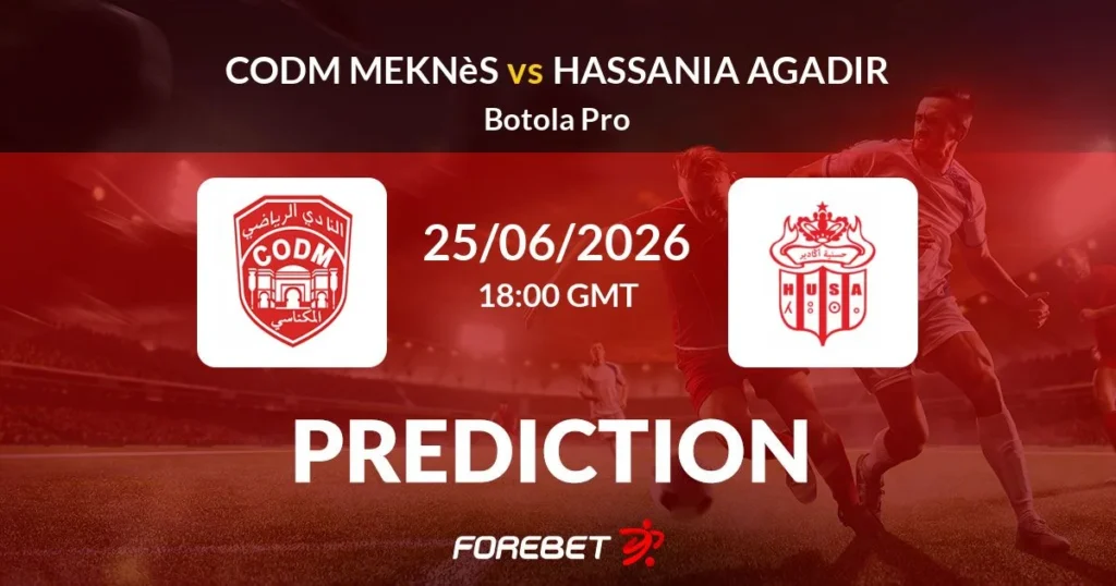 CODM Meknes vs Hassania Agadir | 25 de Junio de 2026 | Botola pro | 12:00