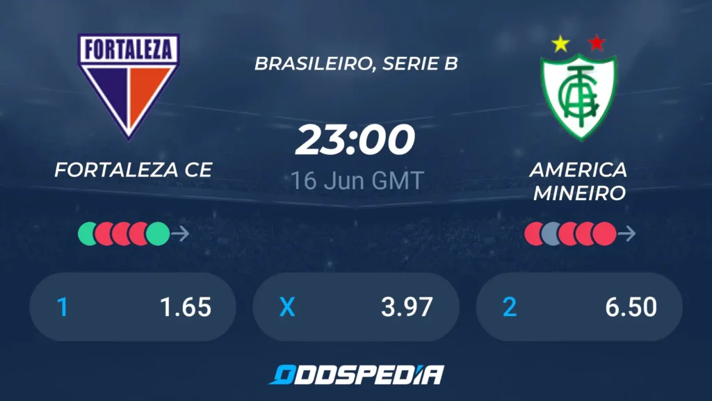 Fortaleza EC vs América Mineiro | 16 de Junio de 2026 | Serie b | 18:00