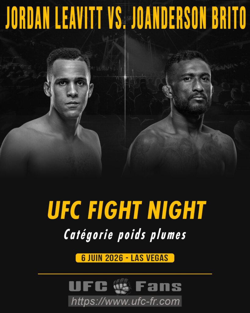Featherweight – Jordan Leavitt vs Joanderson Brito —  Sáb 06/06/2026 —  16:00