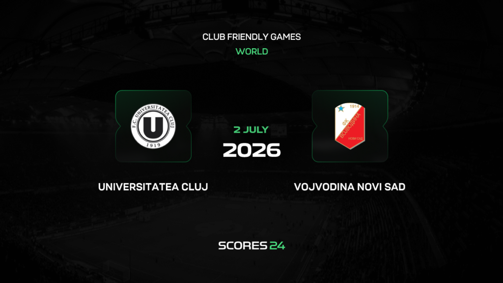 Universitatea Cluj vs FK Vojvodina | 02 de Julio de 2026 | Partidos amistosos | 04:00