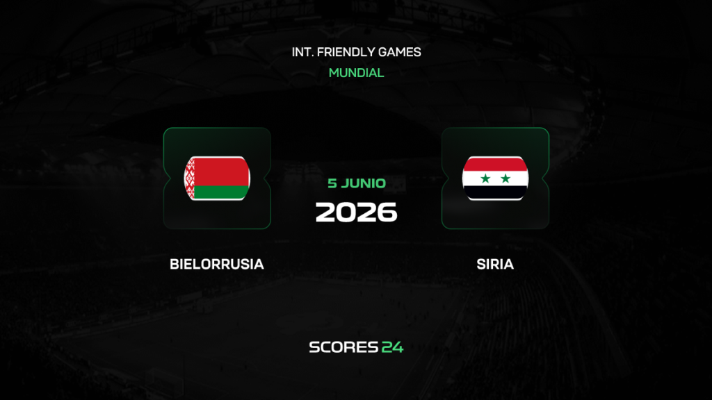 Bielorrusia vs Siria | 05 de Junio de 2026 | Amistosos selecciones | 11:00