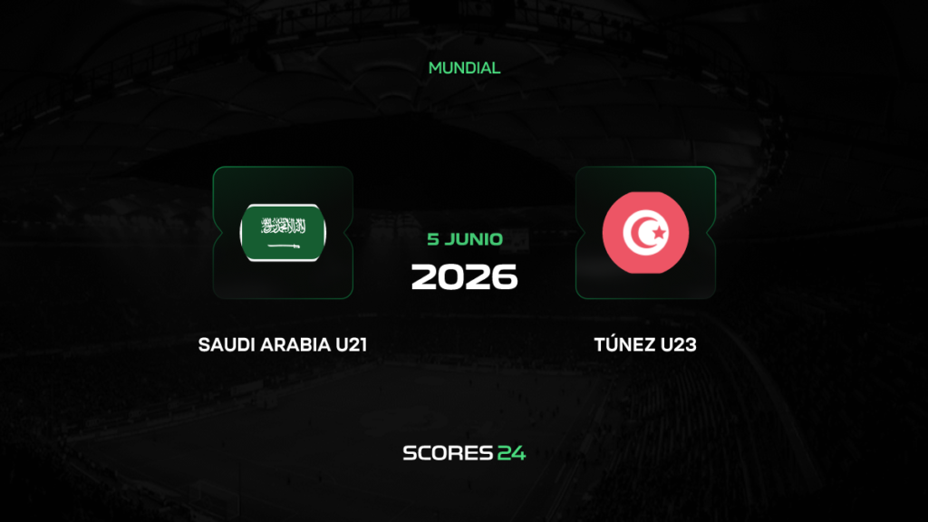 Arabia Saudí Sub 21 vs Túnez Sub 23 | 05 de Junio de 2026 | Torneo maurice revello | 11:30