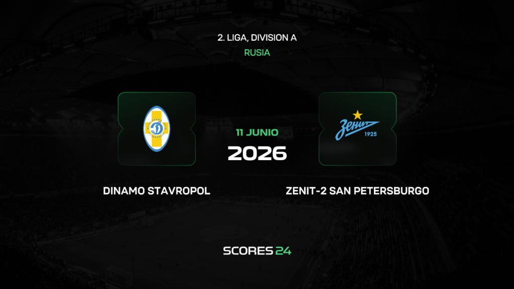 Dinamo Stavropol vs Zenit II | 11 de Junio de 2026 | Segunda a rusia | 08:00