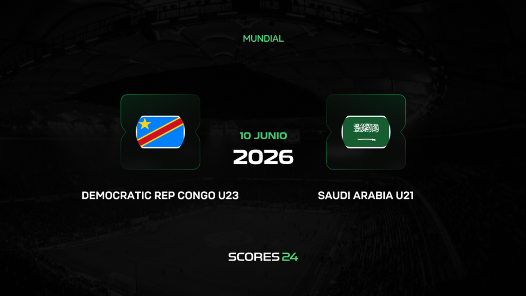 RD Congo Sub 20 vs Arabia Saudí Sub 21 | 10 de Junio de 2026 | Torneo maurice revello | 06:30