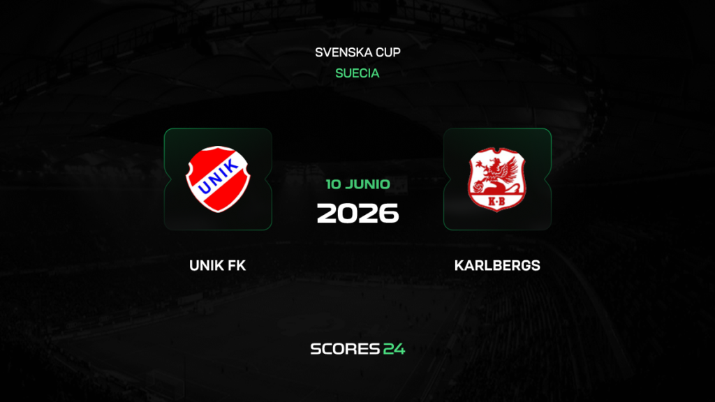 Unik FK vs Karlberg | 10 de Junio de 2026 | Copa suecia | 13:00