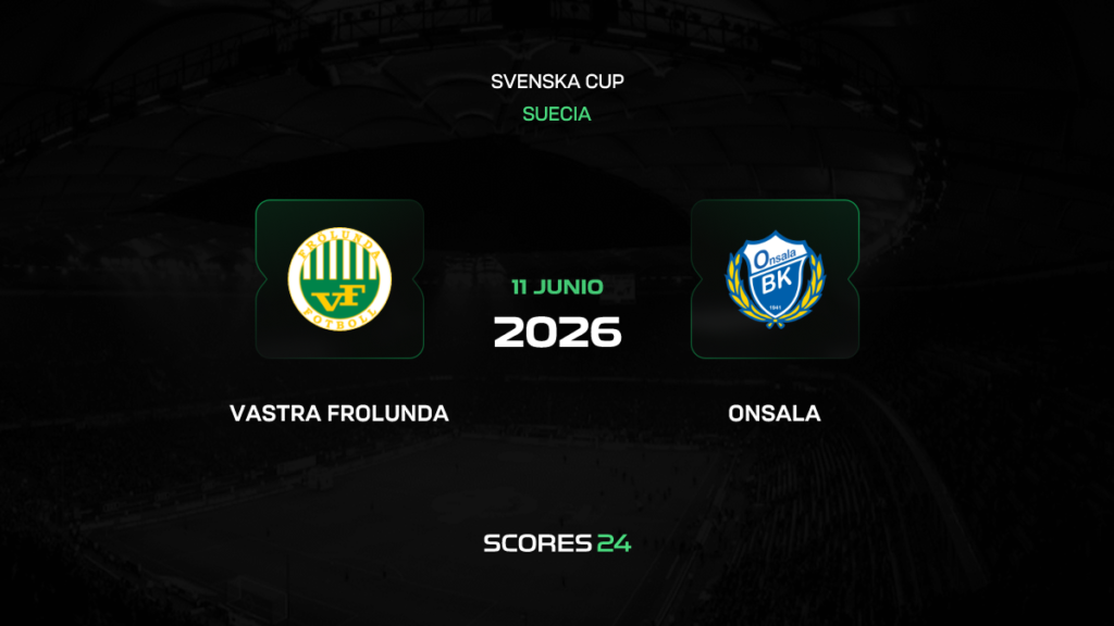 Västra Frölunda vs Onsala | 11 de Junio de 2026 | Copa suecia | 12:00