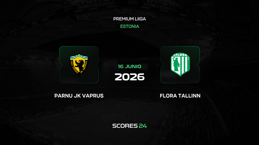Vaprus Pärnu vs FC Flora | 16 de Junio de 2026 | Liga estonia | 11:00