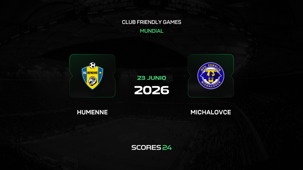 Humenné vs Zemplín Michalovce | 23 de Junio de 2026 | Partidos amistosos | 09:00