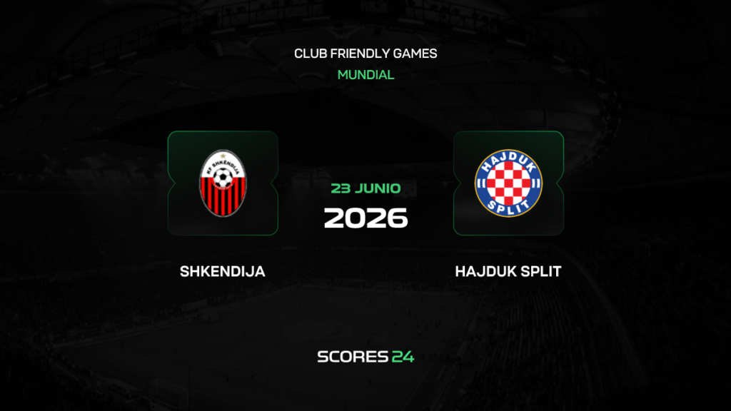 KF Shkëndija vs HNK Hajduk Split | 23 de Junio de 2026 | Partidos amistosos | 09:00
