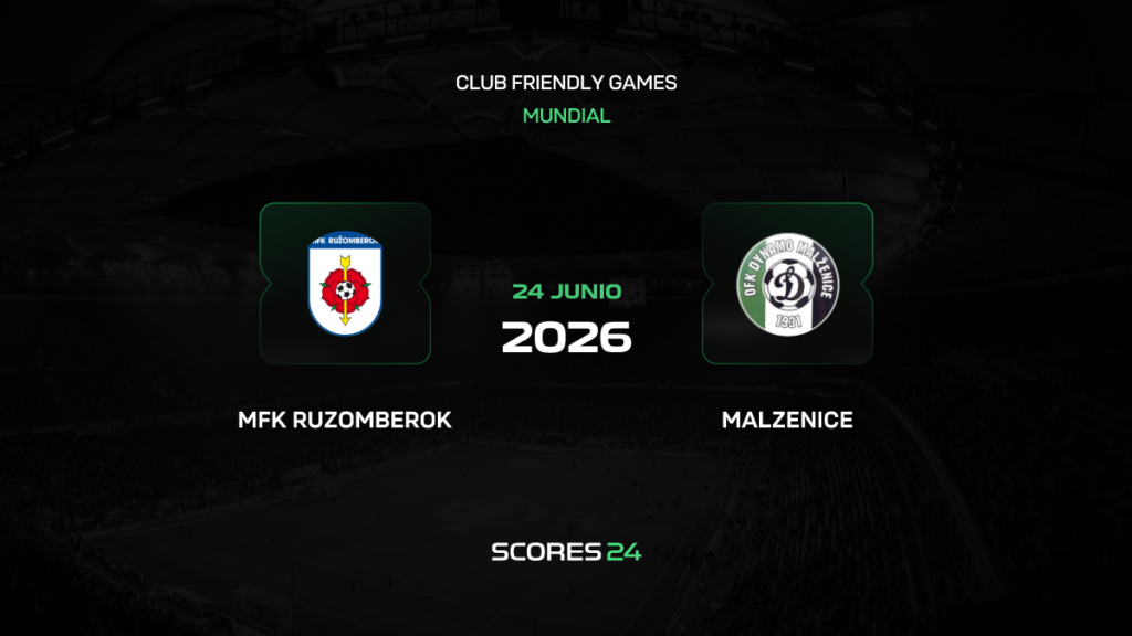 Ruzomberok vs Dynamo Malzenice | 24 de Junio de 2026 | Partidos amistosos | 04:00