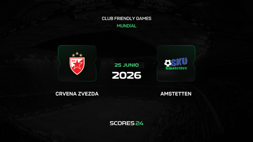 Crvena Zvezda vs SKU Amstetten | 25 de Junio de 2026 | Partidos amistosos | 10:30