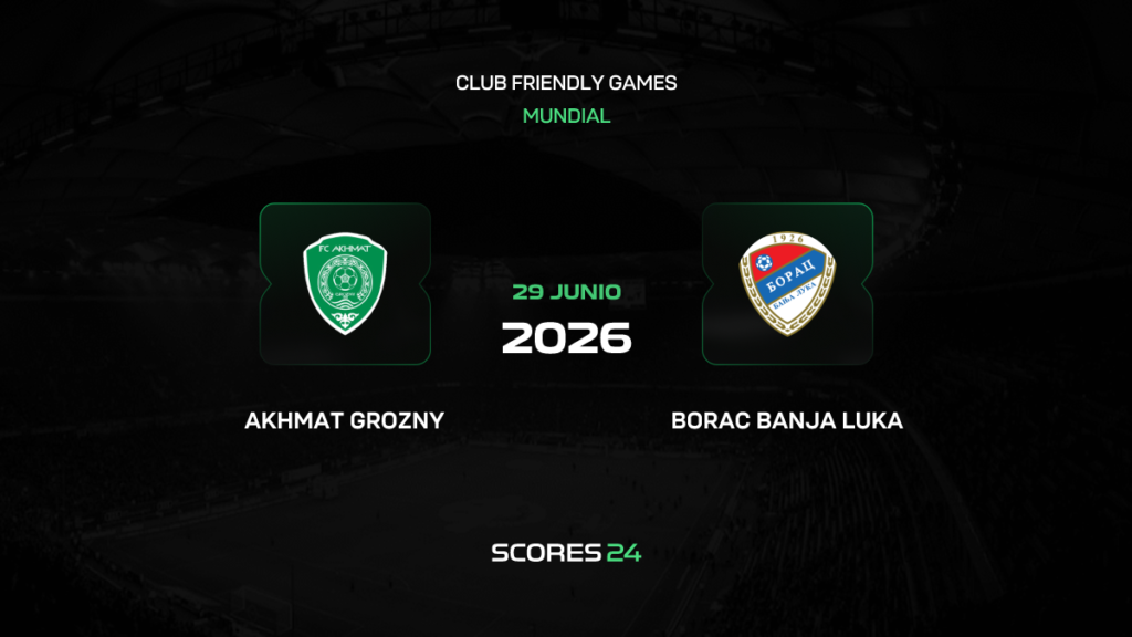 Akhmat Grozny vs Borac Banja Luka | 29 de Junio de 2026 | Partidos amistosos | 07:00