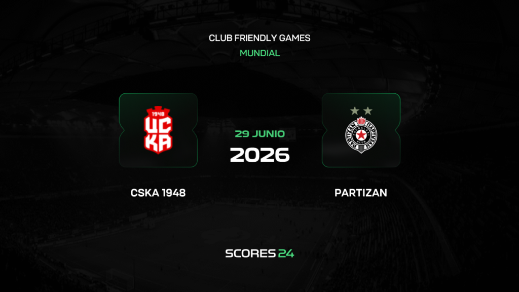 CSKA 1948 Sofia vs Partizan Belgrade | 29 de Junio de 2026 | Partidos amistoso | 07:00