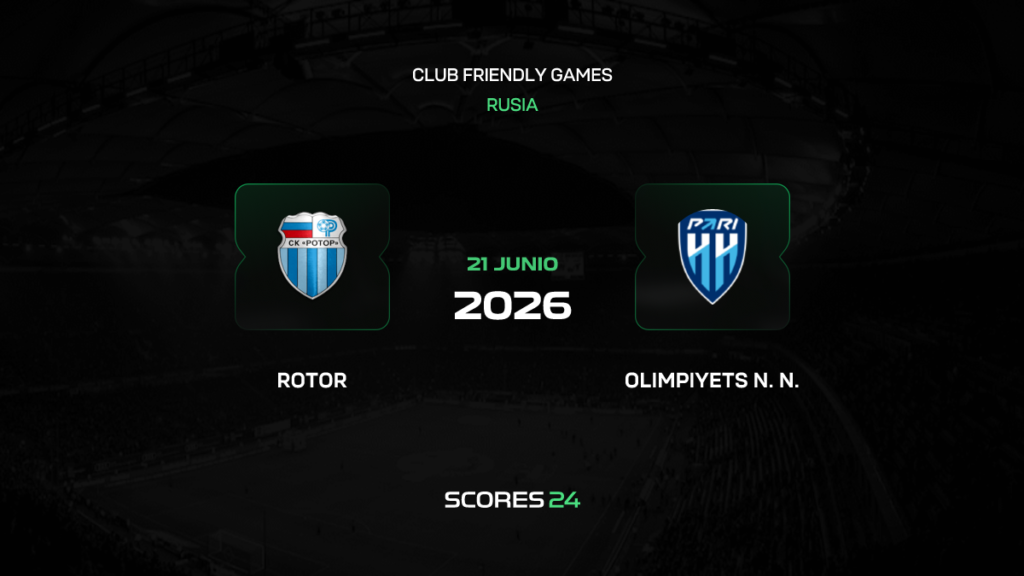 Rotor Volgograd vs Pari Nizhny Novgorod | 21 de Junio de 2026 | Partidos amistosos | 07:00