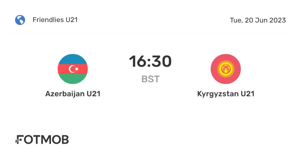 Azerbaiyán Sub 21 vs Kirguistán Sub 20 | 09 de Junio de 2026 | Amistosos selecciones u21 | 09:00