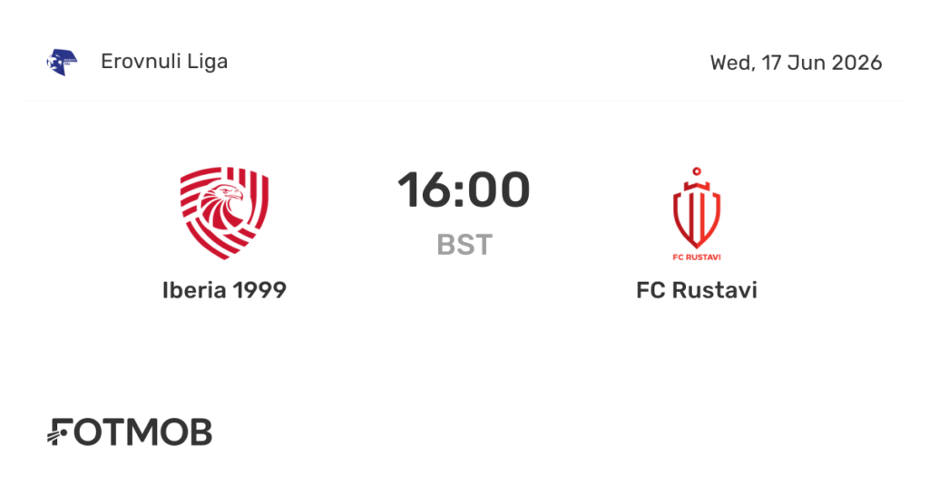 FC Iberia 1999 vs FC Rustavi | 17 de Junio de 2026 | Liga georgia | 10:00