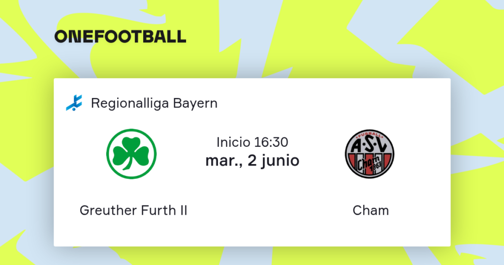 Greuther Fürth II vs ASV Cham | 02 de Junio de 2026 | Regionalliga – play offs ascenso | 11:30