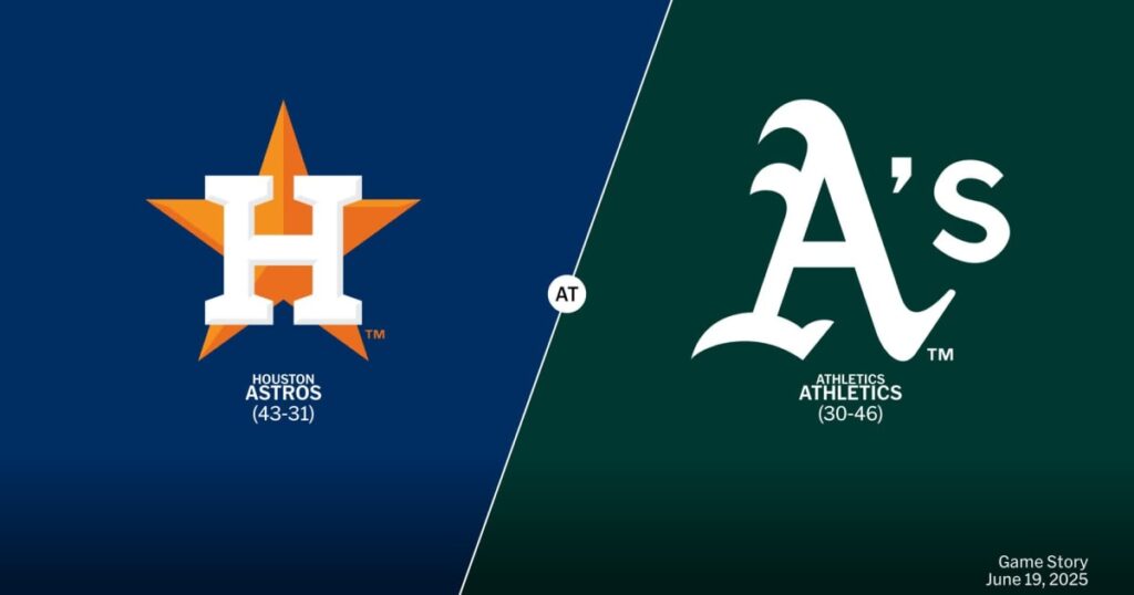 Athletics vs Houston Astros — 19:10