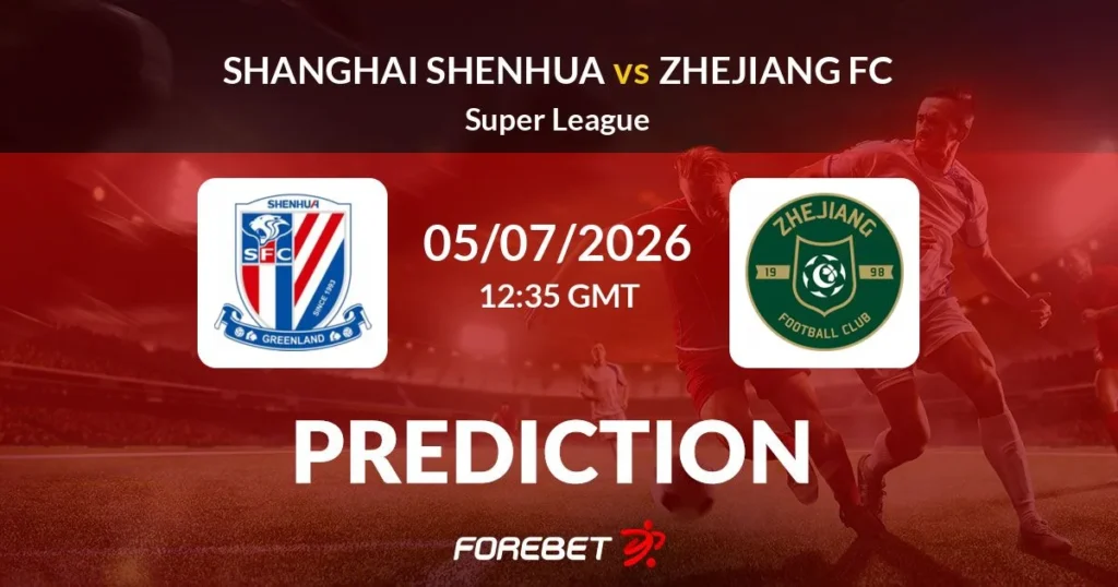 Shanghai Shenhua vs Zhejiang FC | 05 de Julio de 2026 | Superliga china | 06:35