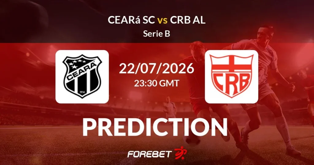 Ceará vs CRB | 22 de Julio de 2026 | Serie b | 17:30