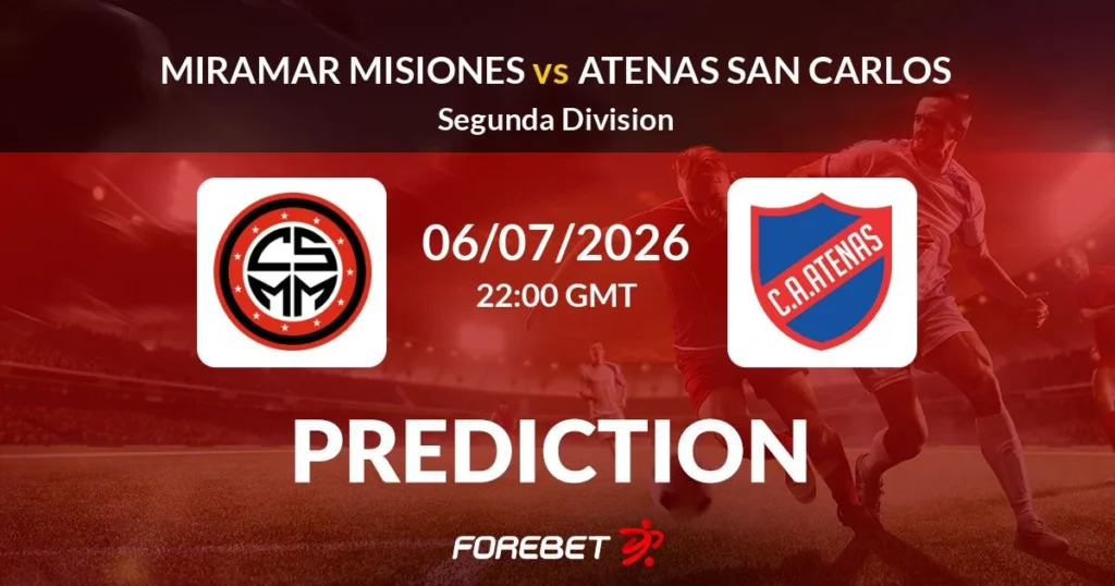 Miramar Misiones vs Atenas | 06 de Julio de 2026 | Segunda división uruguay | 16:00