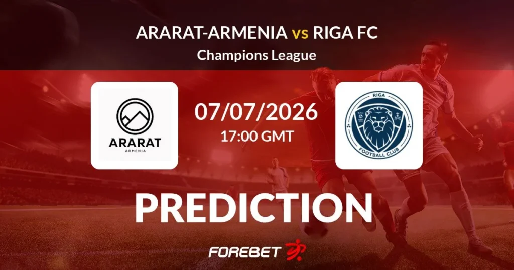 Ararat-Armenia vs Riga FC | 07 de Julio de 2026 | Fase previa champions league | 11:00