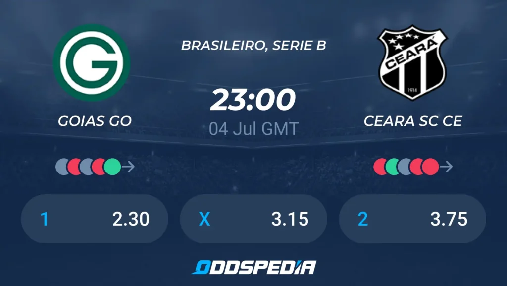 Goiás EC vs Ceará | 04 de Julio de 2026 | Serie b | 18:00