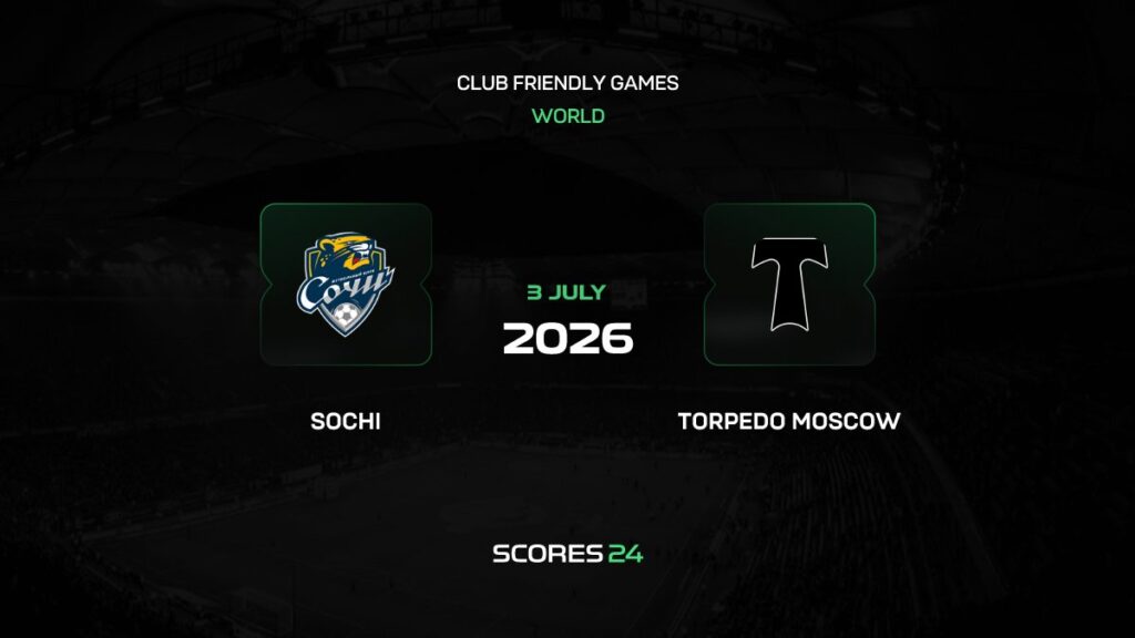 Sochi vs Torpedo Moscow | 03 de Julio de 2026 | Partidos amistosos | 07:00