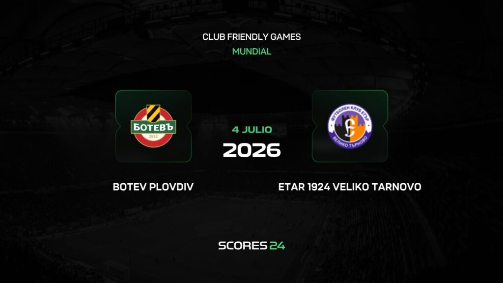 Botev Plovdiv vs Etar | 04 de Julio de 2026 | Partidos amistosos | 02:00