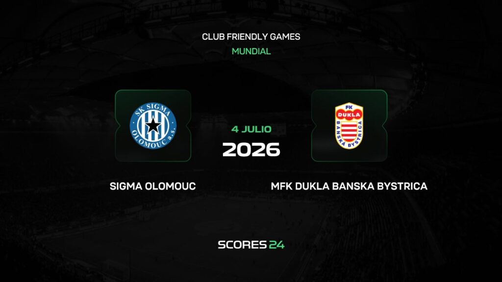 Sigma Olomouc vs MFK Dukla | 04 de Julio de 2026 | Partidos amistosos | 03:00