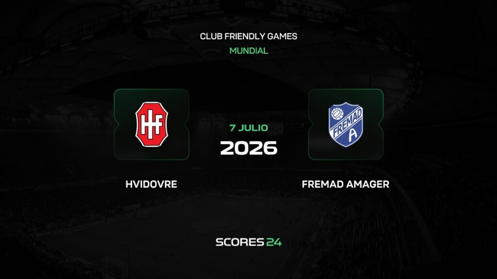 Hvidovre IF vs Fremad Amager | 07 de Julio de 2026 | Partidos amistoso | 04:00