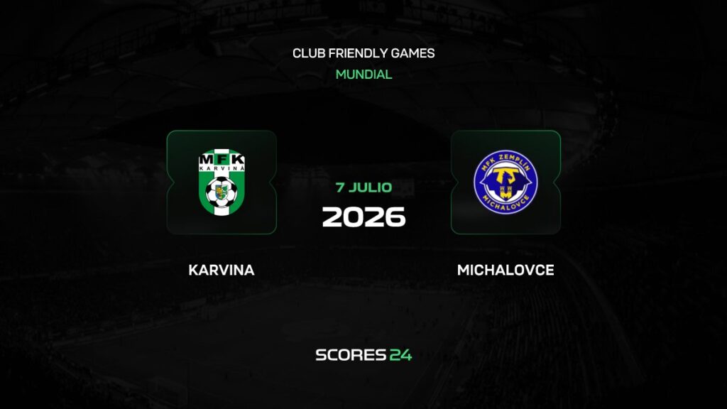 Karviná vs Zemplin Michalovce | 07 de Julio de 2026 | Partidos amistoso | 04:00