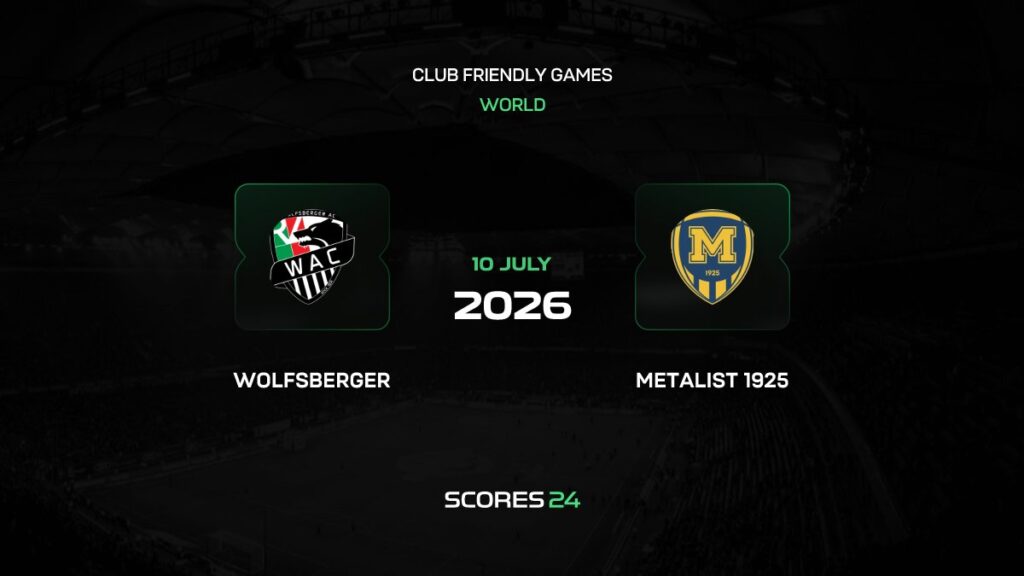Wolfsberger AC vs Metalist 1925 Kharkiv | 10 de Julio de 2026 | Partidos amistosos | 03:30
