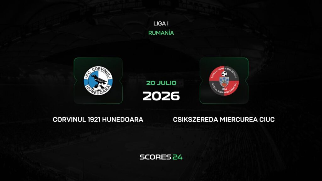 Corvinul Hunedoara vs Csikszereda | 20 de Julio de 2026 | Liga rumana | 10:30