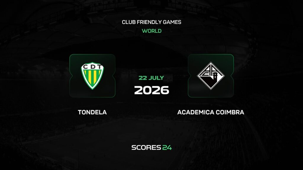 Tondela vs Académica | 22 de Julio de 2026 | Partidos amistosos | 05:00